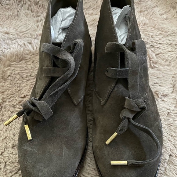 Marco Vicci Women’s 7 1/2 suede lace up booties olive  78-51224 - Picture 3 of 11